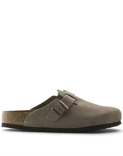 Birkenstock - Boston Suede Leather Sandal - Taupe